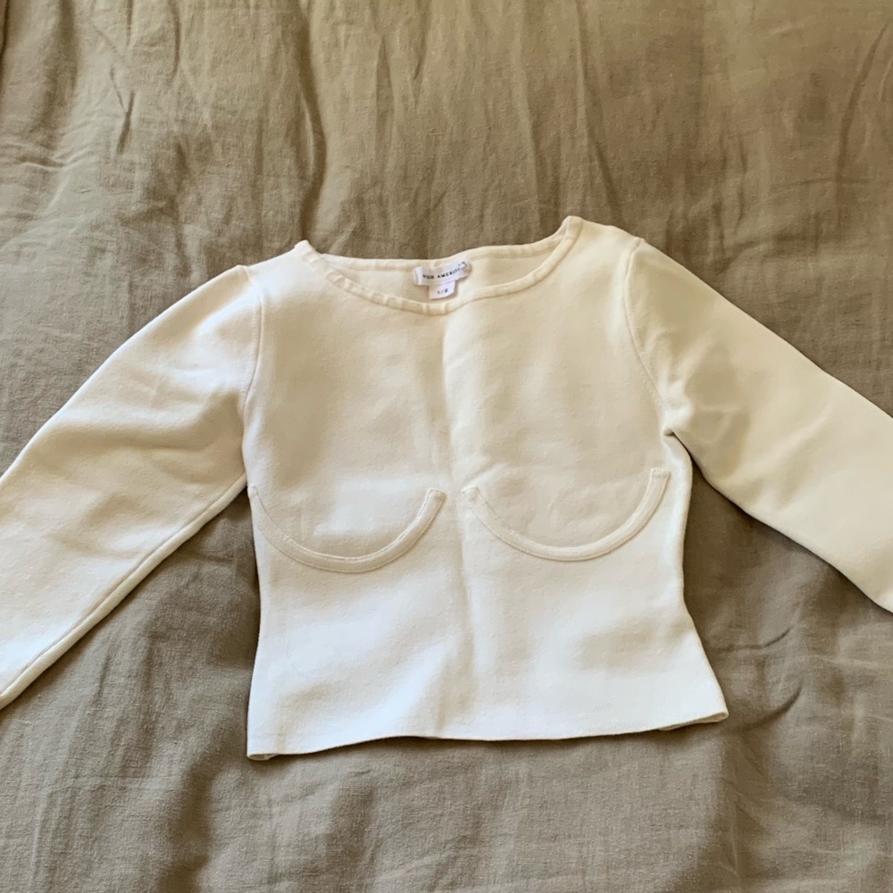 Good American long sleeve rib crop Sweater